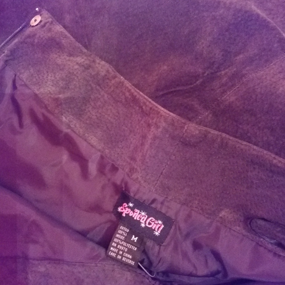 NWT Spoiled Girl suede skirt